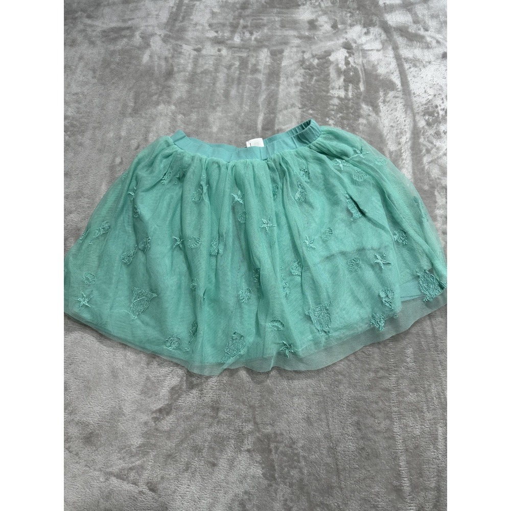 Disney Little Mermaid Mint Tulle Skirt Girls Size 8 by Hanna Andersson Layer EUC
